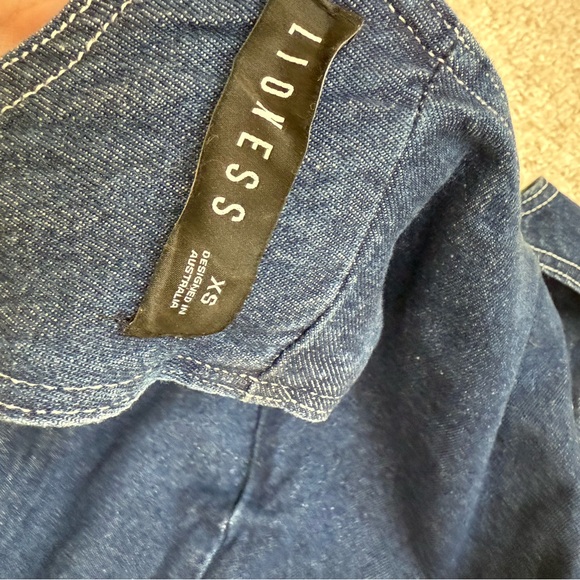 Lioness Classic Blue Denim Top - Picture 3 of 5